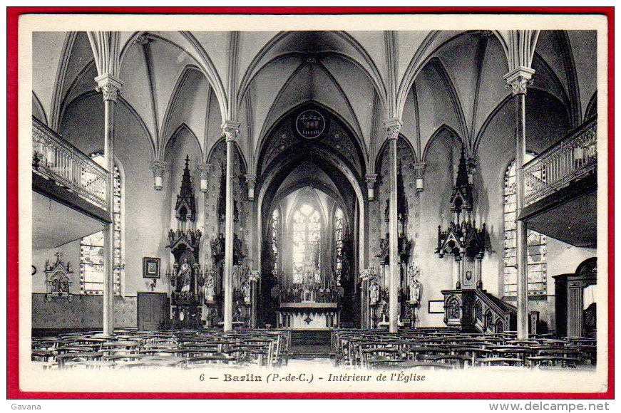 62 BARLIN - Intérieur de l'église