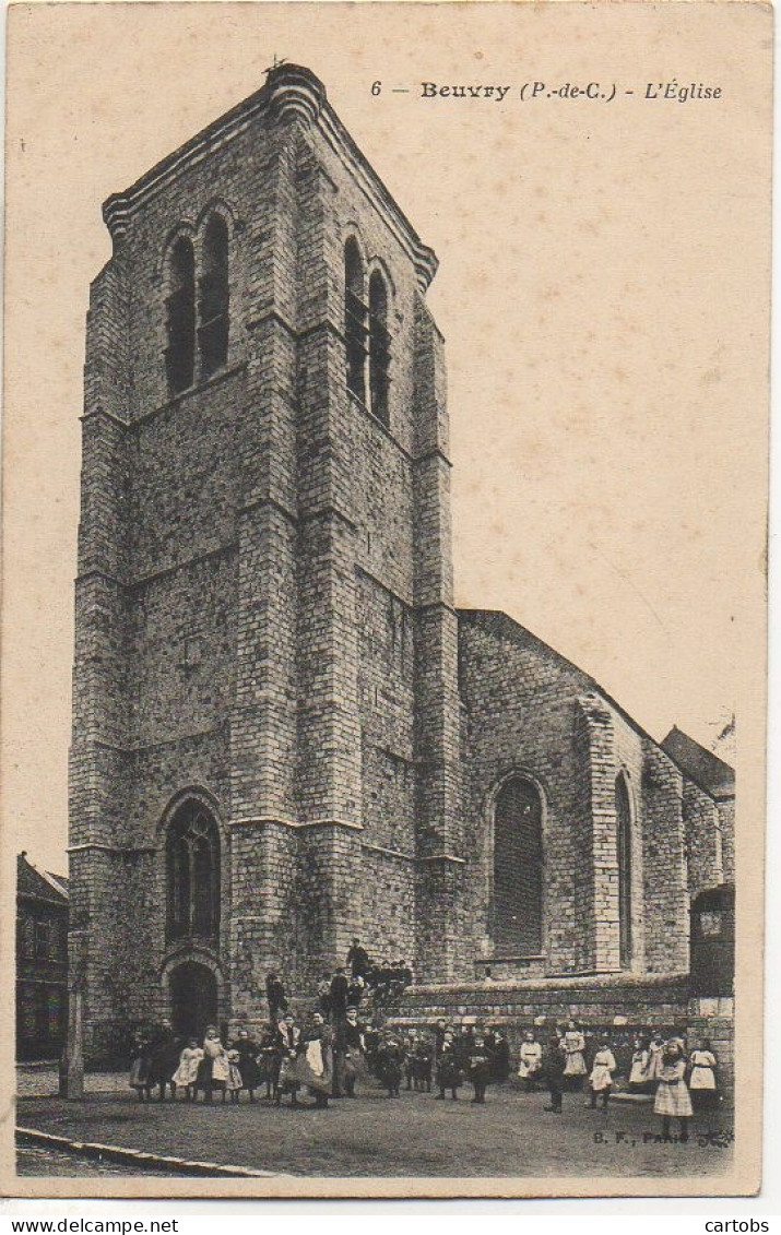 62 BEUVRY  L'Eglise  (animée)