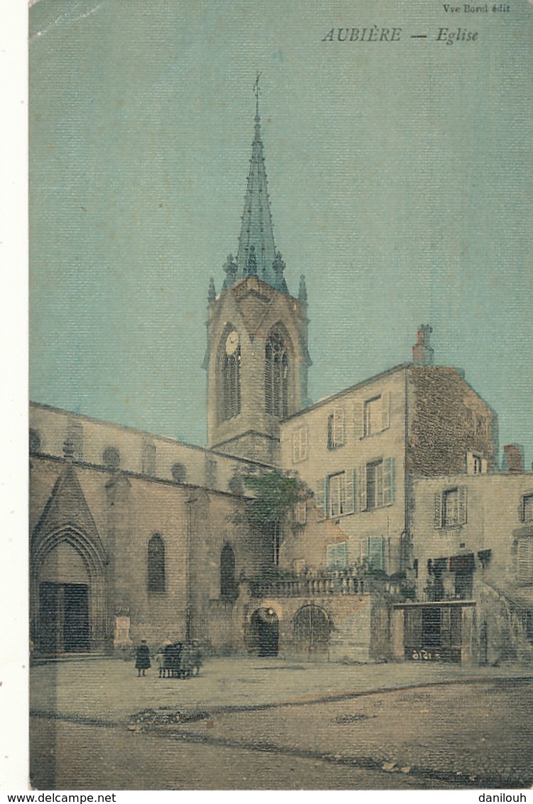 63 // AUBIERE   Eglise,   toilée, colorise, **