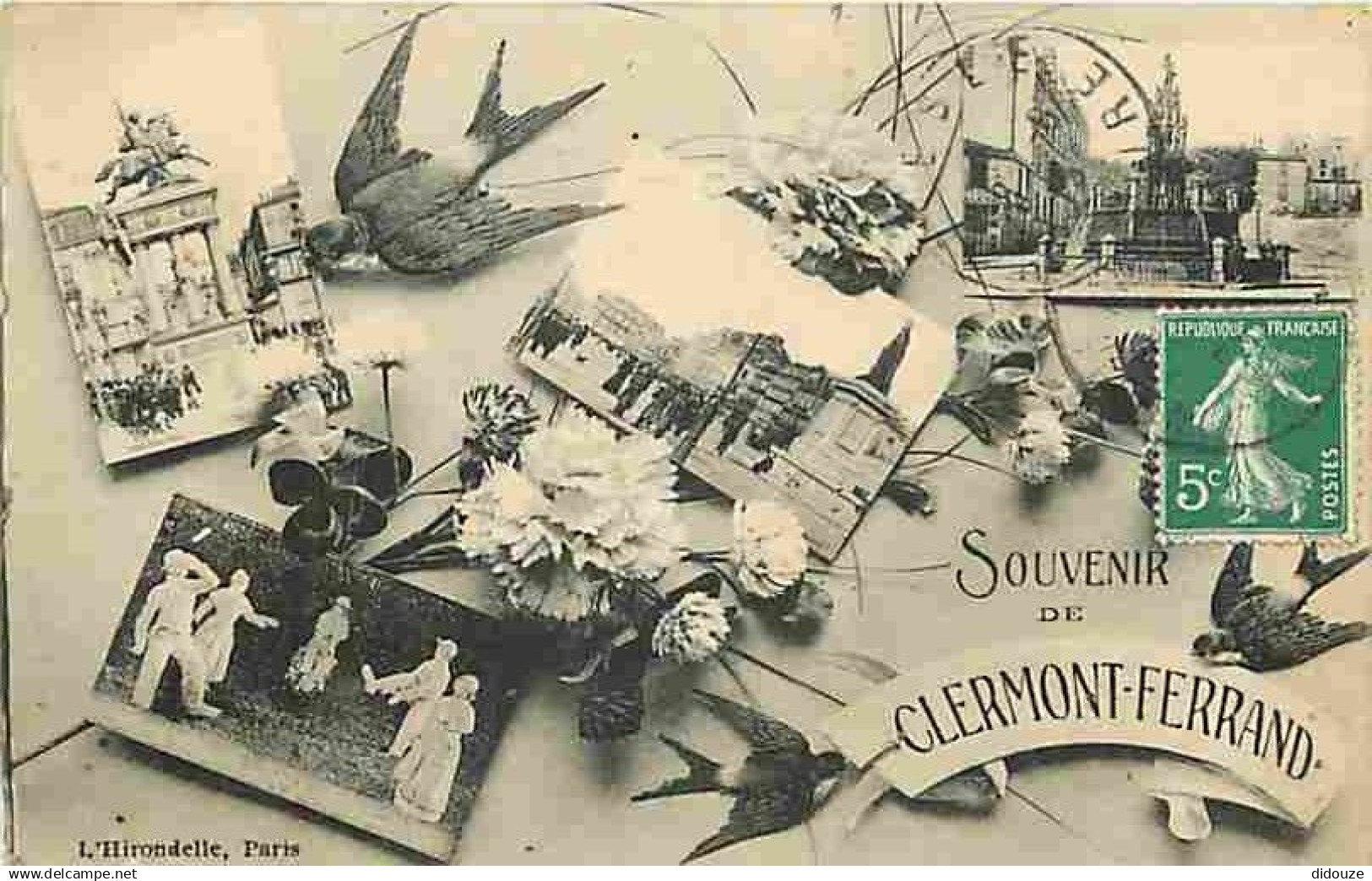 63 - Clermont Ferrand - Souvenir de Clermont Ferrand - Multivues - Hirondelles - CPA - Voir Scans Recto-Verso