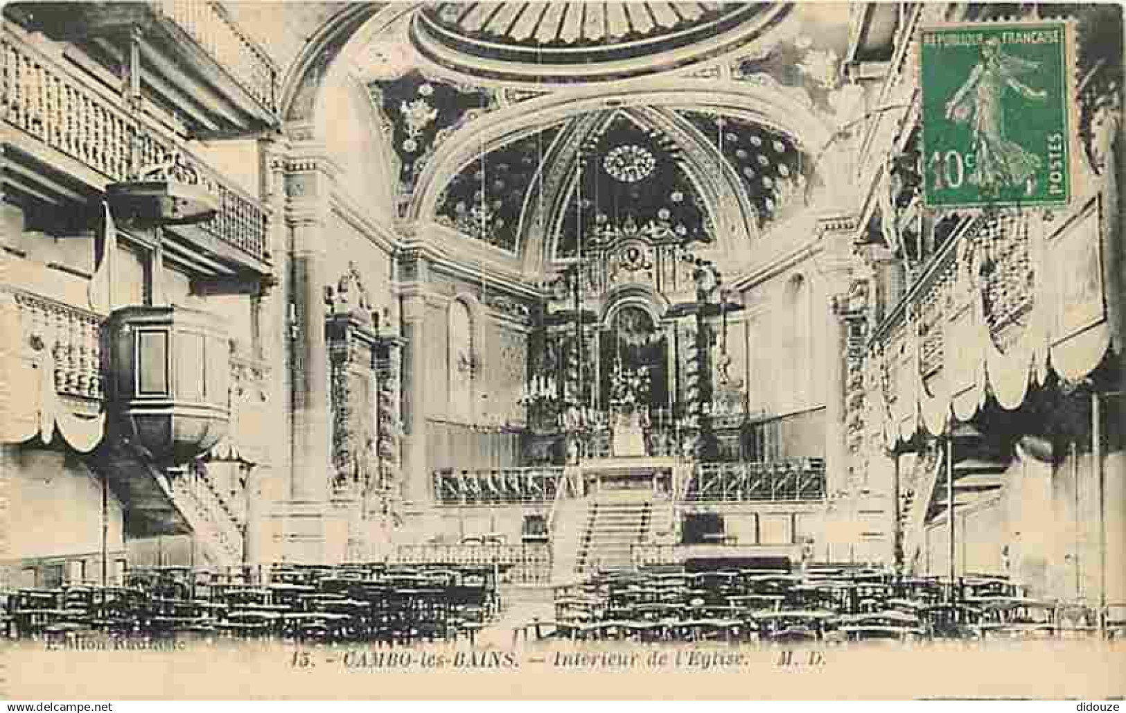 64 - Cambo les Bains - intérieur de l'Eglise - CPA - Voir Scans Recto-Verso