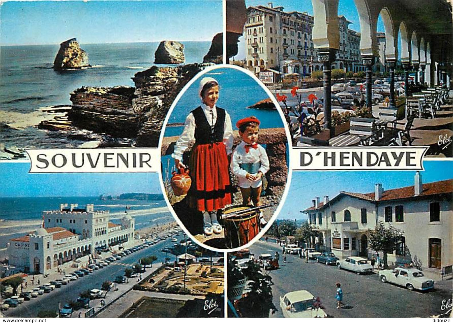 64 - Hendaye - Multivues - Automobiles - Folklore - Flamme Postale de Hendaye - CPM - Voir Scans Recto-Verso