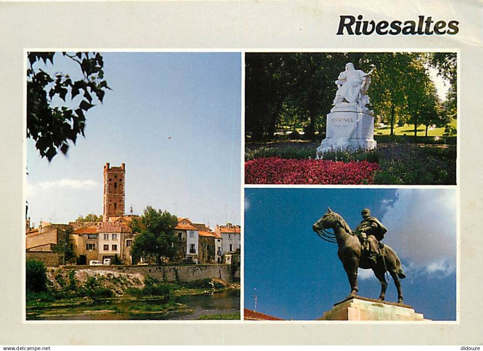 66 - Rivesaltes - Multivues - Statue équestre du Maréctial Joffre - Cheval - CPM - Voir Scans Recto-Verso