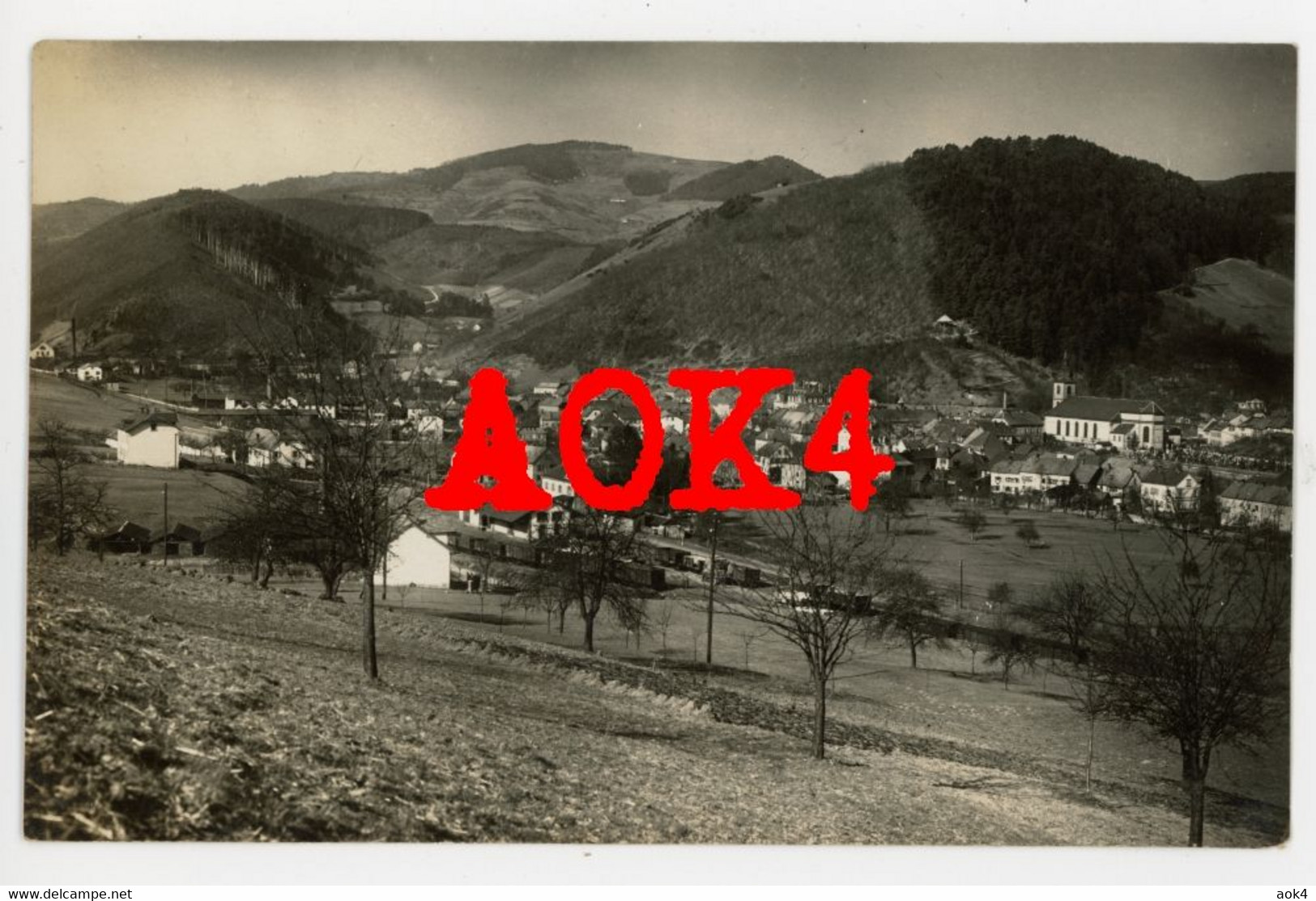 68 Haut Rhin ST KREUZ SAINTE CROIX AUX MINES panorama vue generale gare Vosges