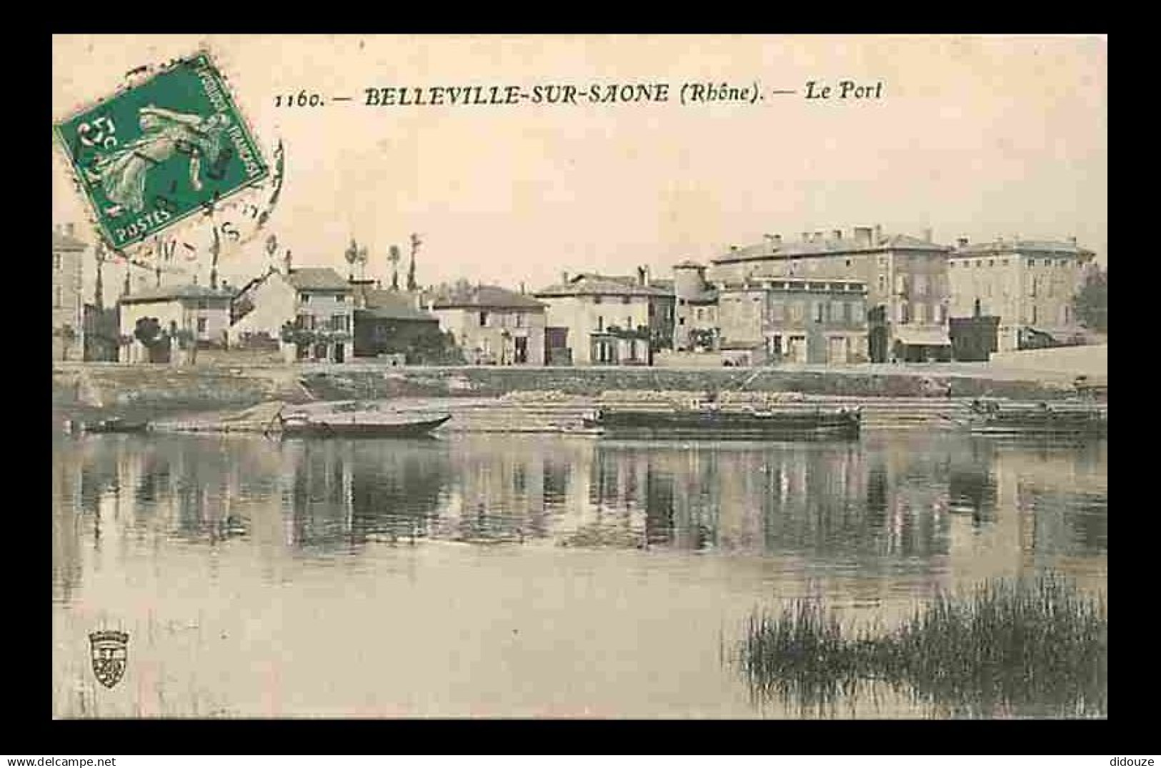 69 - Belleville sur Saone - Le Port - Etat léger pli visible - CPA - Voir Scans Recto-Verso