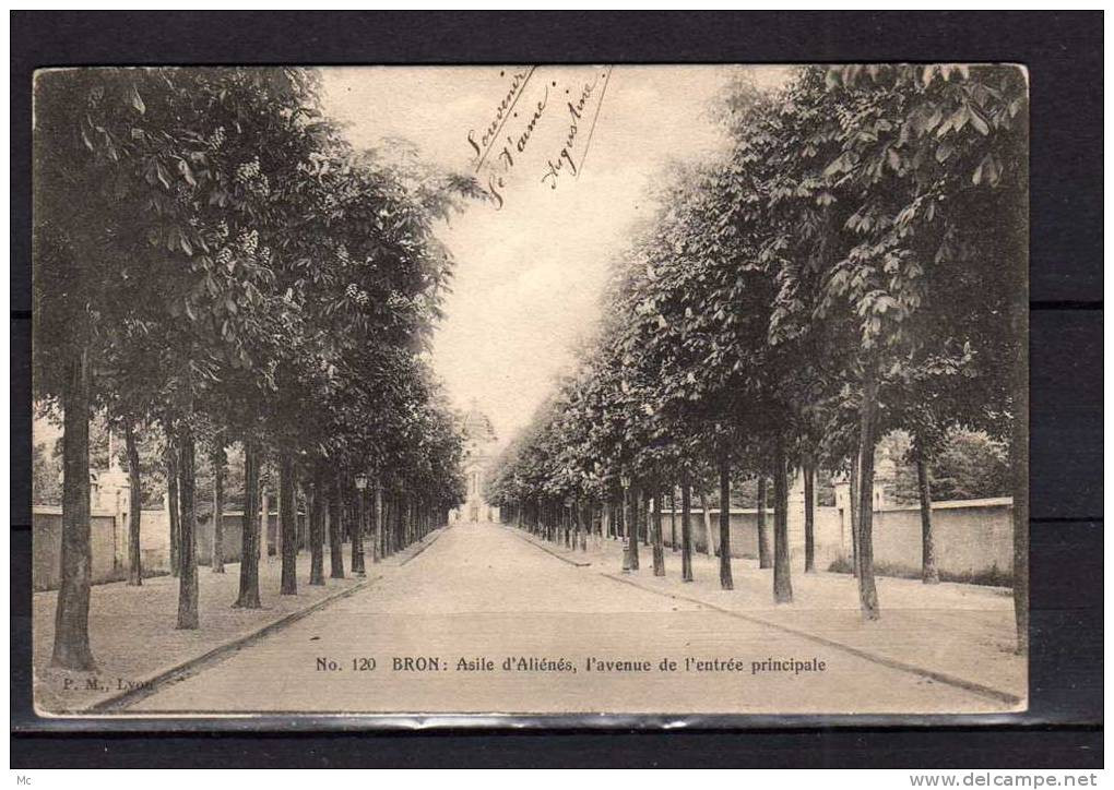 69 - Bron - Asile d'Aliénés, l'Avenue de l'entrée Principale