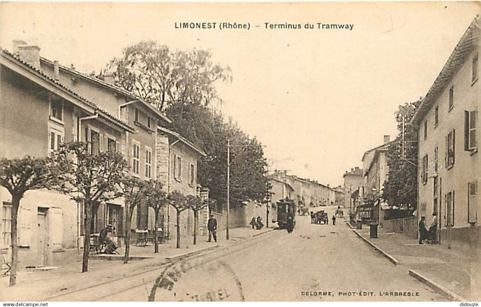 69 - Limonest - Terminus du Tramway - Animée - CPA - Voir Scans Recto-Verso