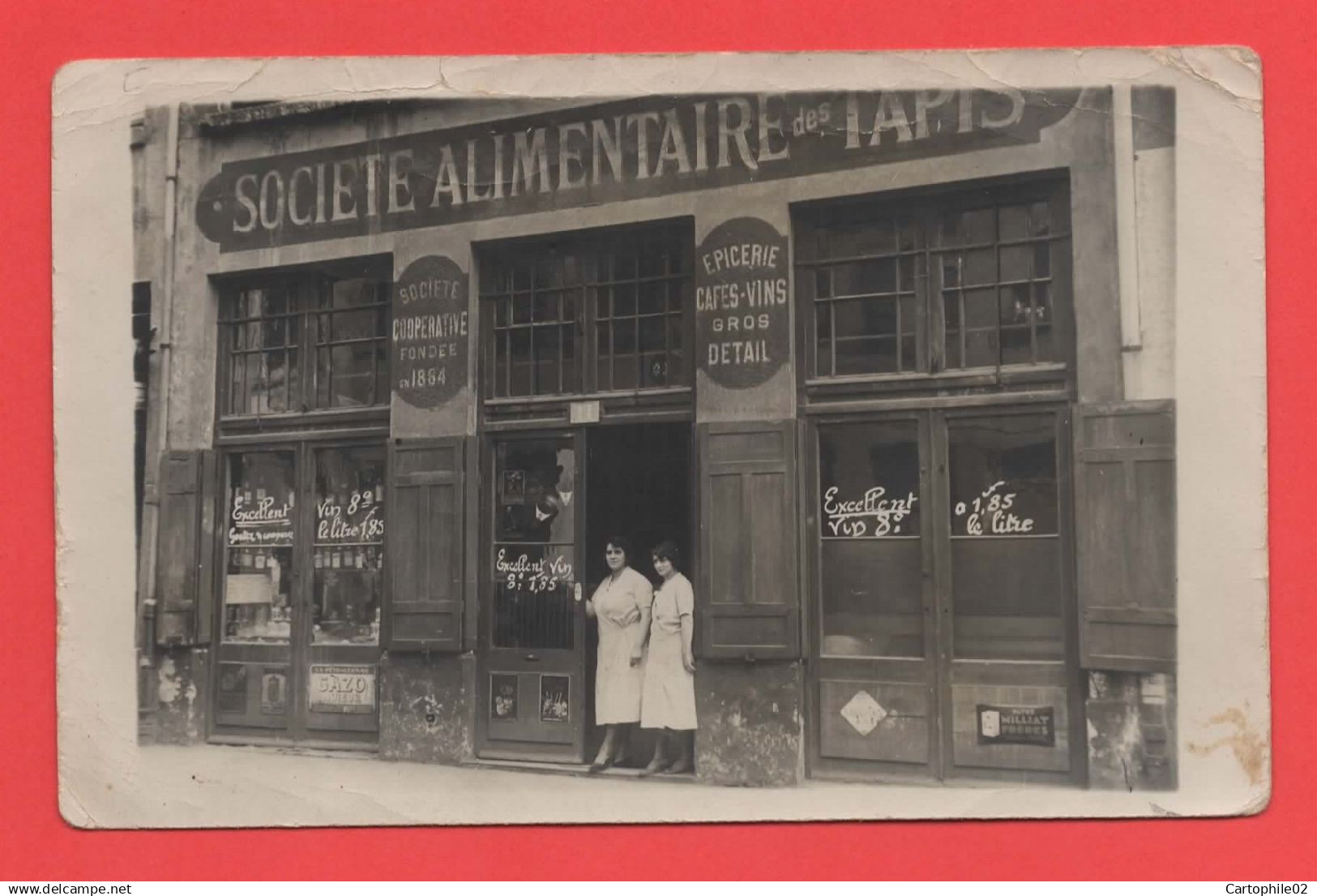 69 - Lyon 4 - Carte photo épicerie au 11 rue Perrod