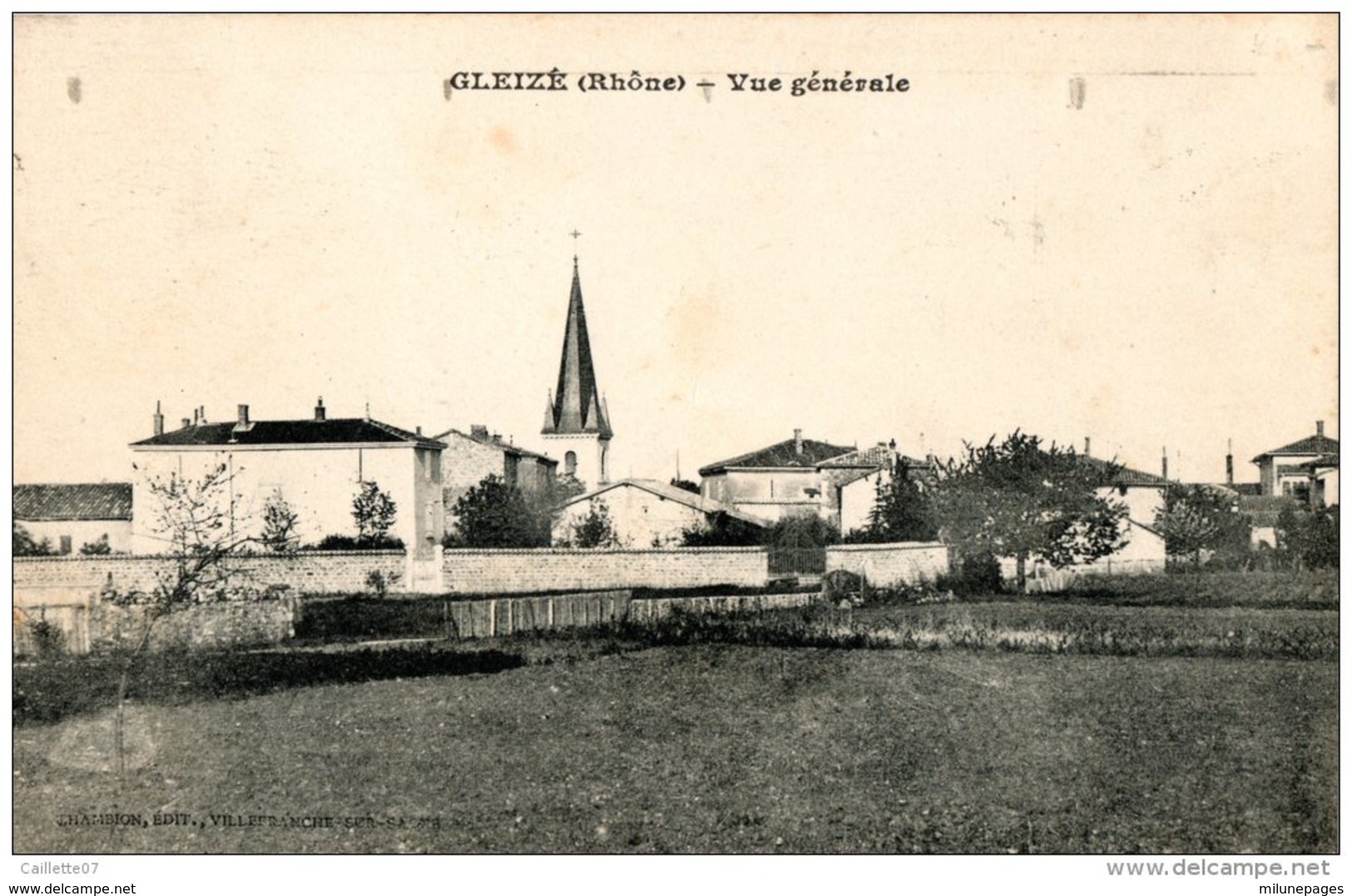 69 RHONE Vue générale de la Ville de GLEIZE