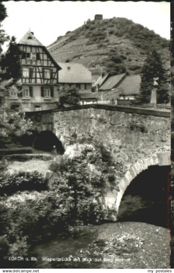 70081357 Lorch Rheingau Lorch Rhein Bruecke Burg Lorch