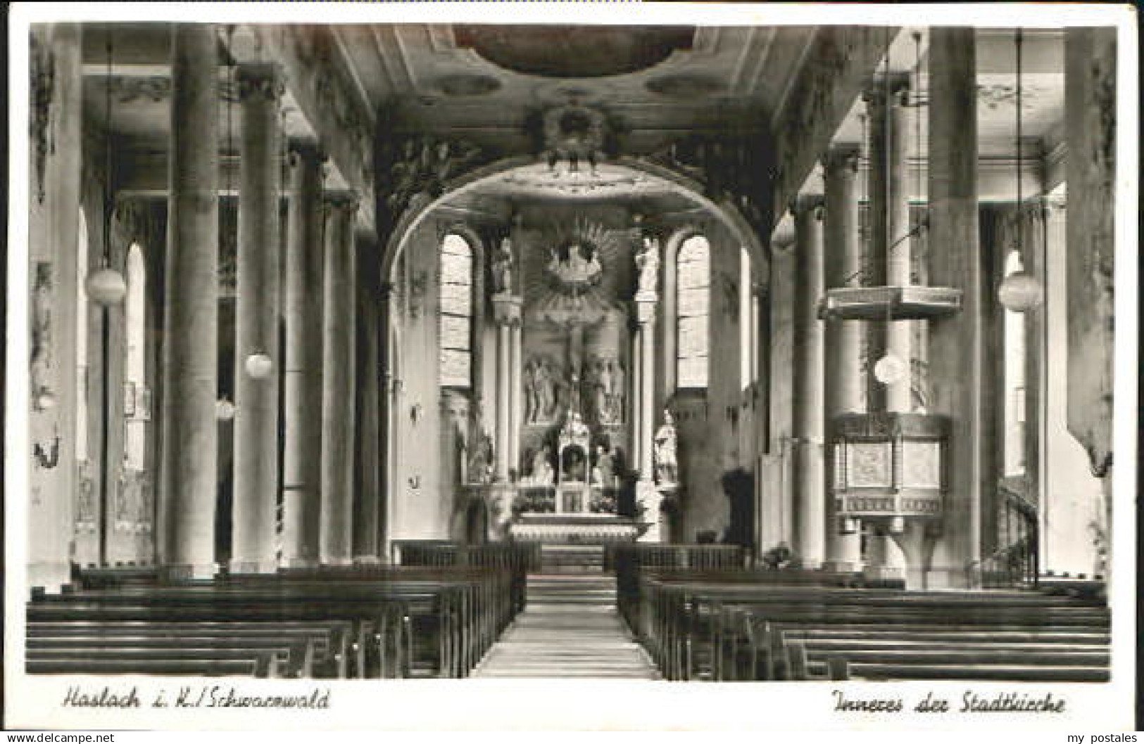 70082402 Haslach Haslach Kirche x 1953