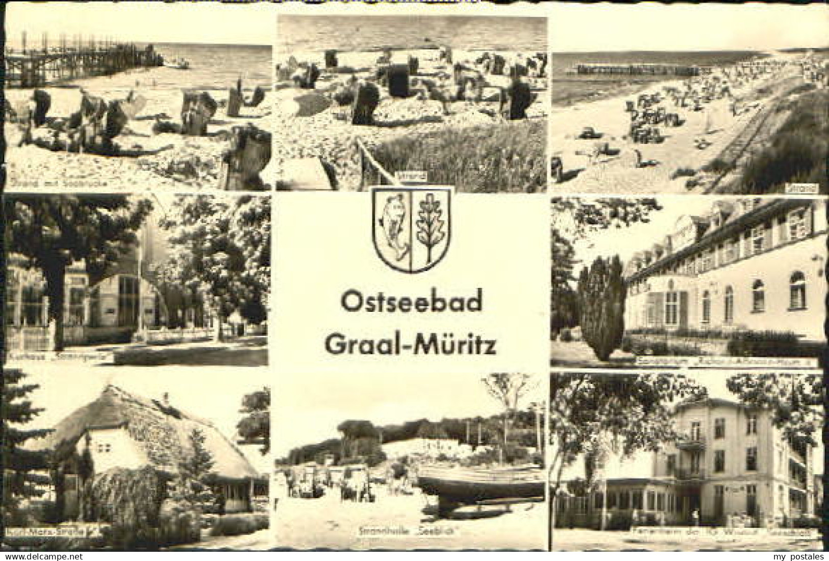 70082778 Graal-Mueritz Ostseebad Graal - Mueritz Schloss Bruecke Strand x 1960 S