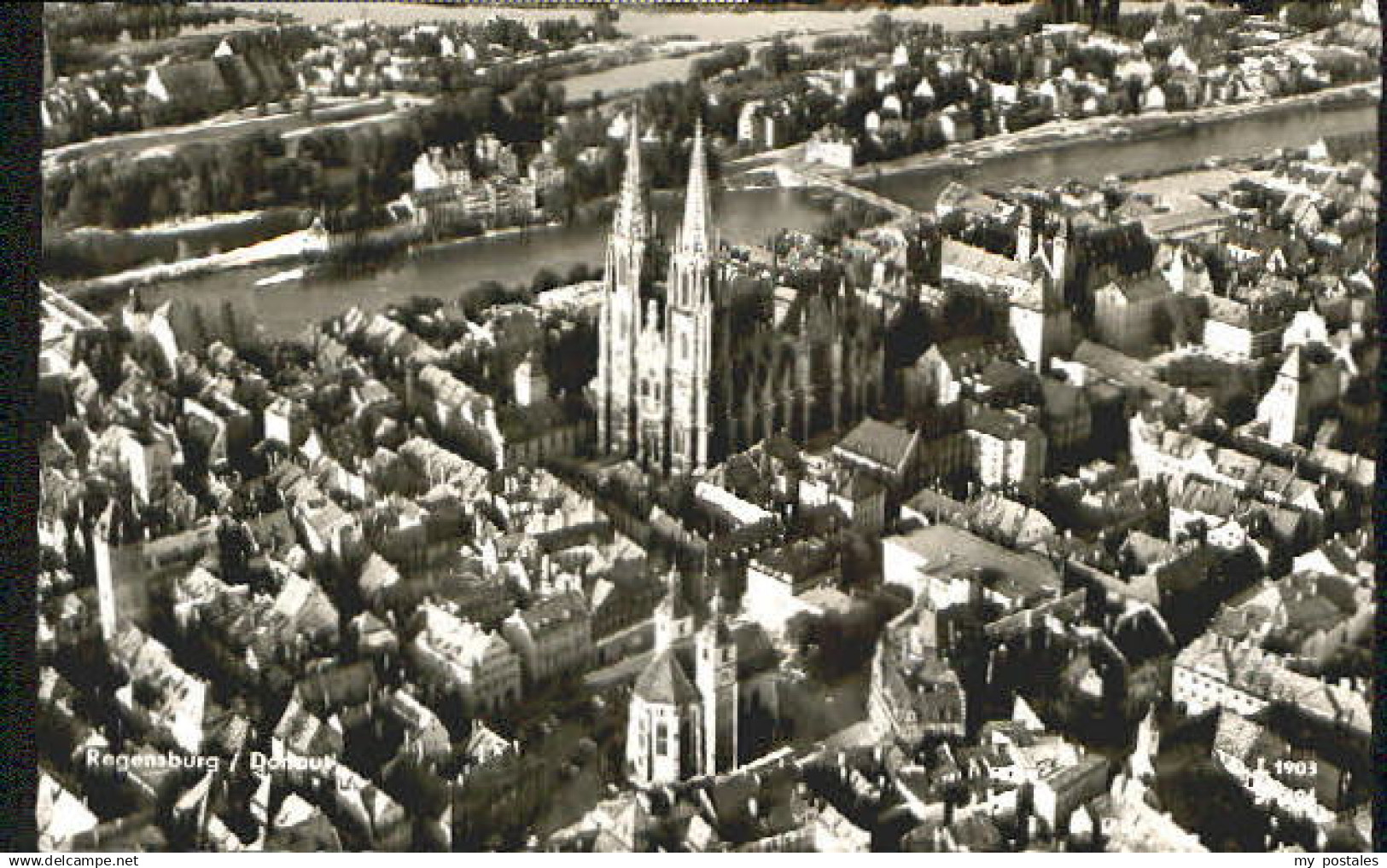 70082966 Regensburg Regensburg Fliegeraufnahme x 1963 Regensburg