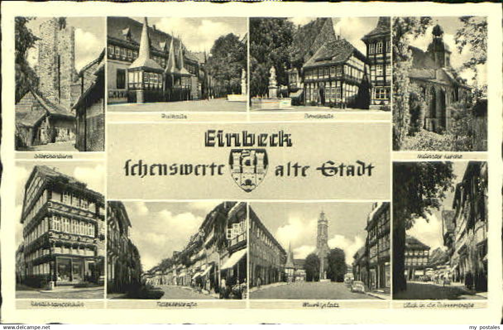 70083437 Einbeck Niedersachsen Einbeck Rathaus Turm Kirche x 1954 Einbeck