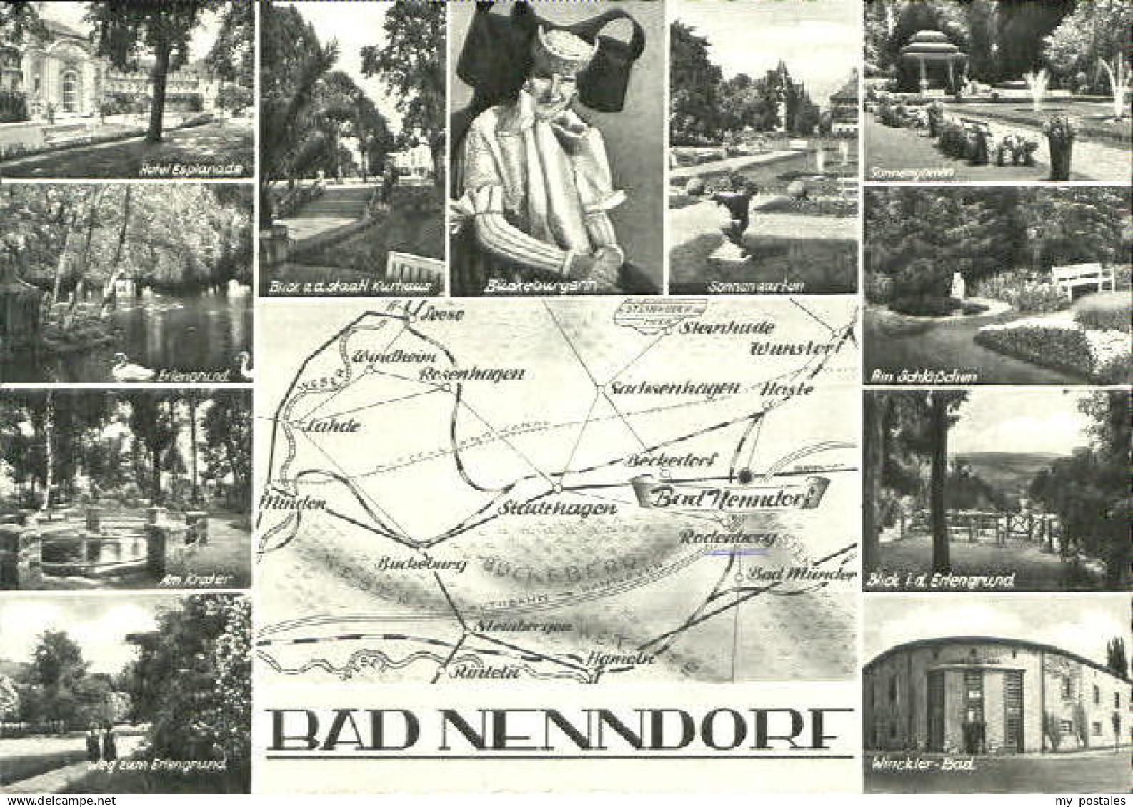 70083802 Bad Nenndorf Bad Nenndorf Bad Garten  Kurhaus x 1959 Bad Nenndorf