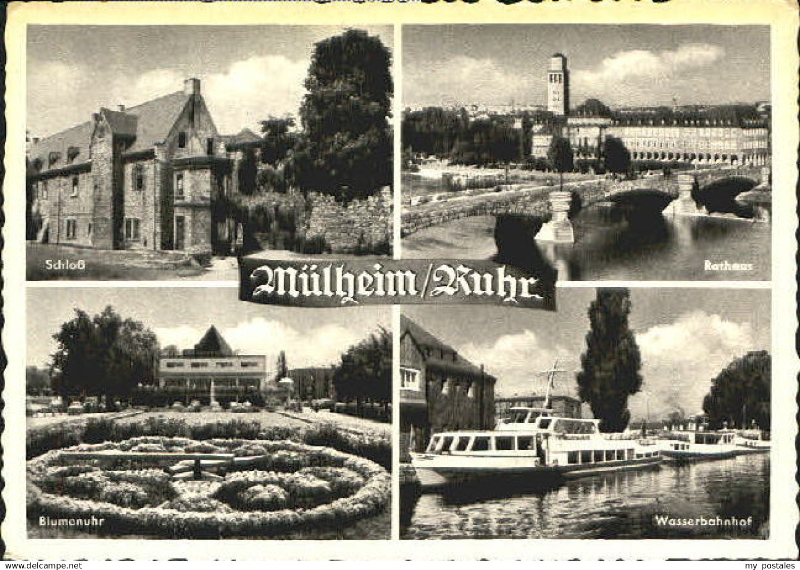 70083828 Muelheim Ruhr Muelheim Ruhr Schloss Bahnhof Rathaus ungelaufen ca. 1930