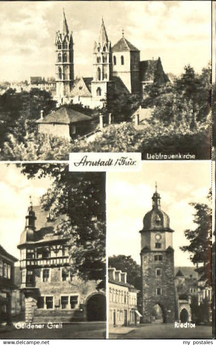 70087444 Arnstadt Ilm Arnstadt Kirche Riedtor Gueldener Greif