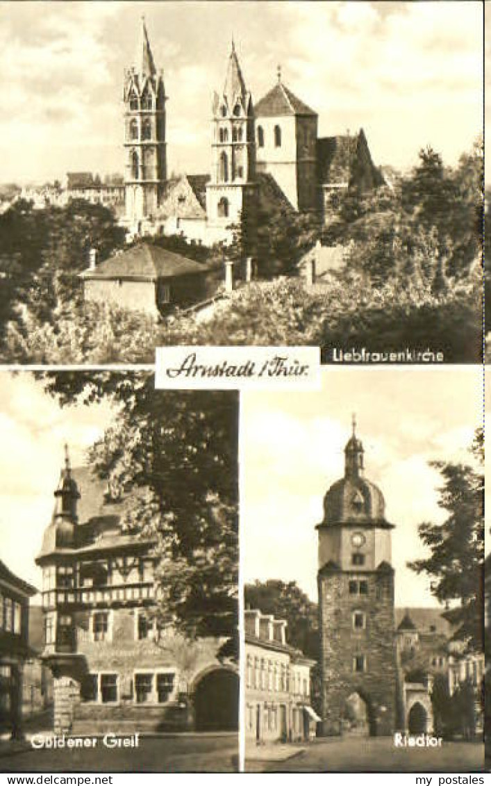 70087445 Arnstadt Ilm Arnstadt Kirche Riedtor Gueldener Greif