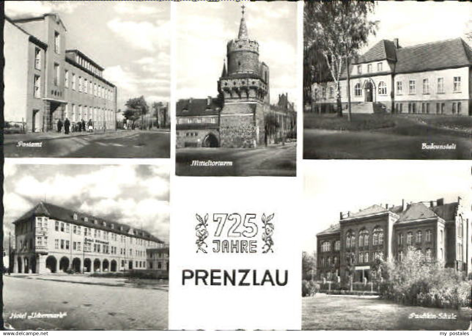 70087761 Prenzlau Prenzlau Post Schwimmbad Schule Hotel Turm