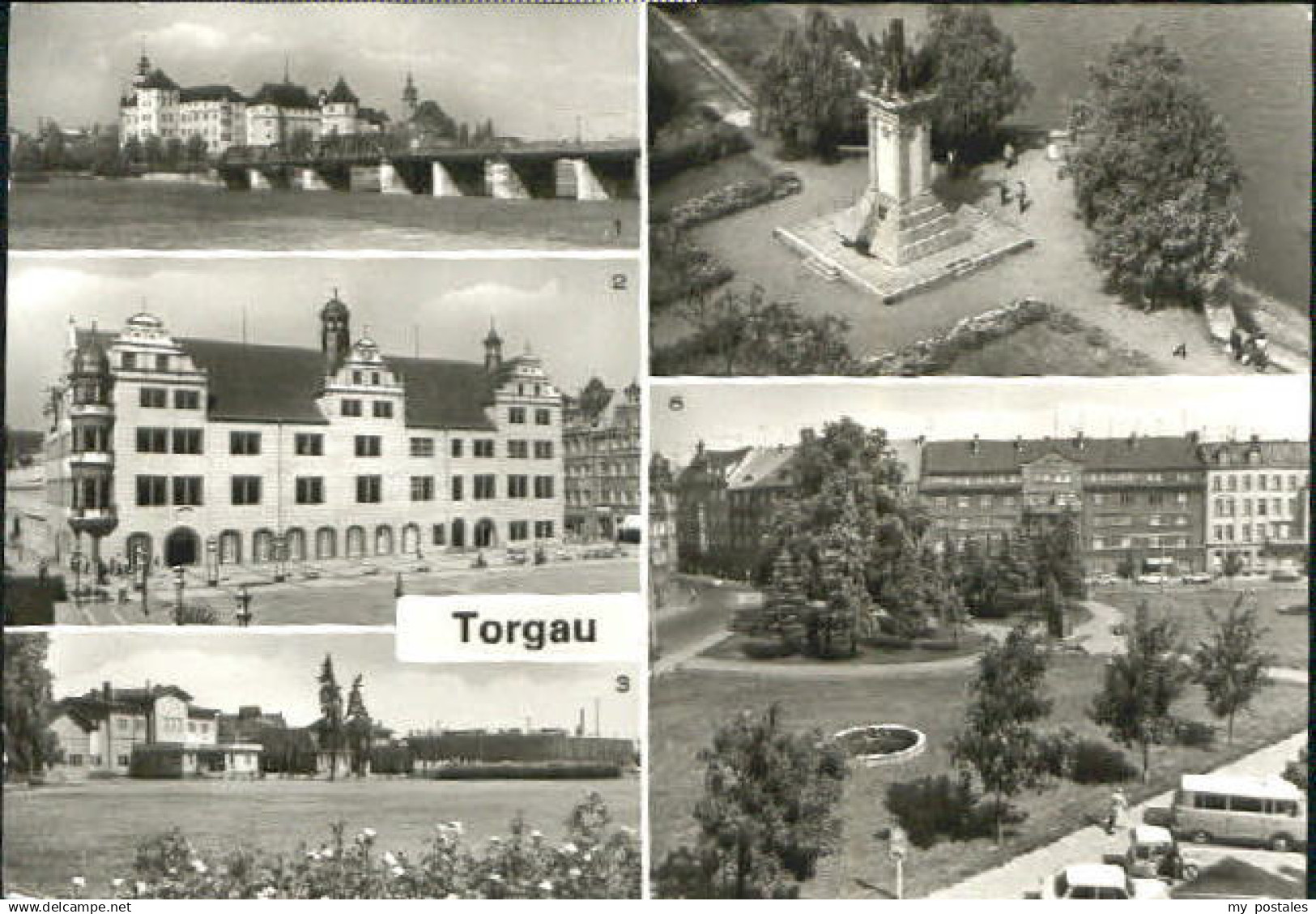 70089315 Torgau Torgau Schloss Bahnhof Denkmal Platz x 1989