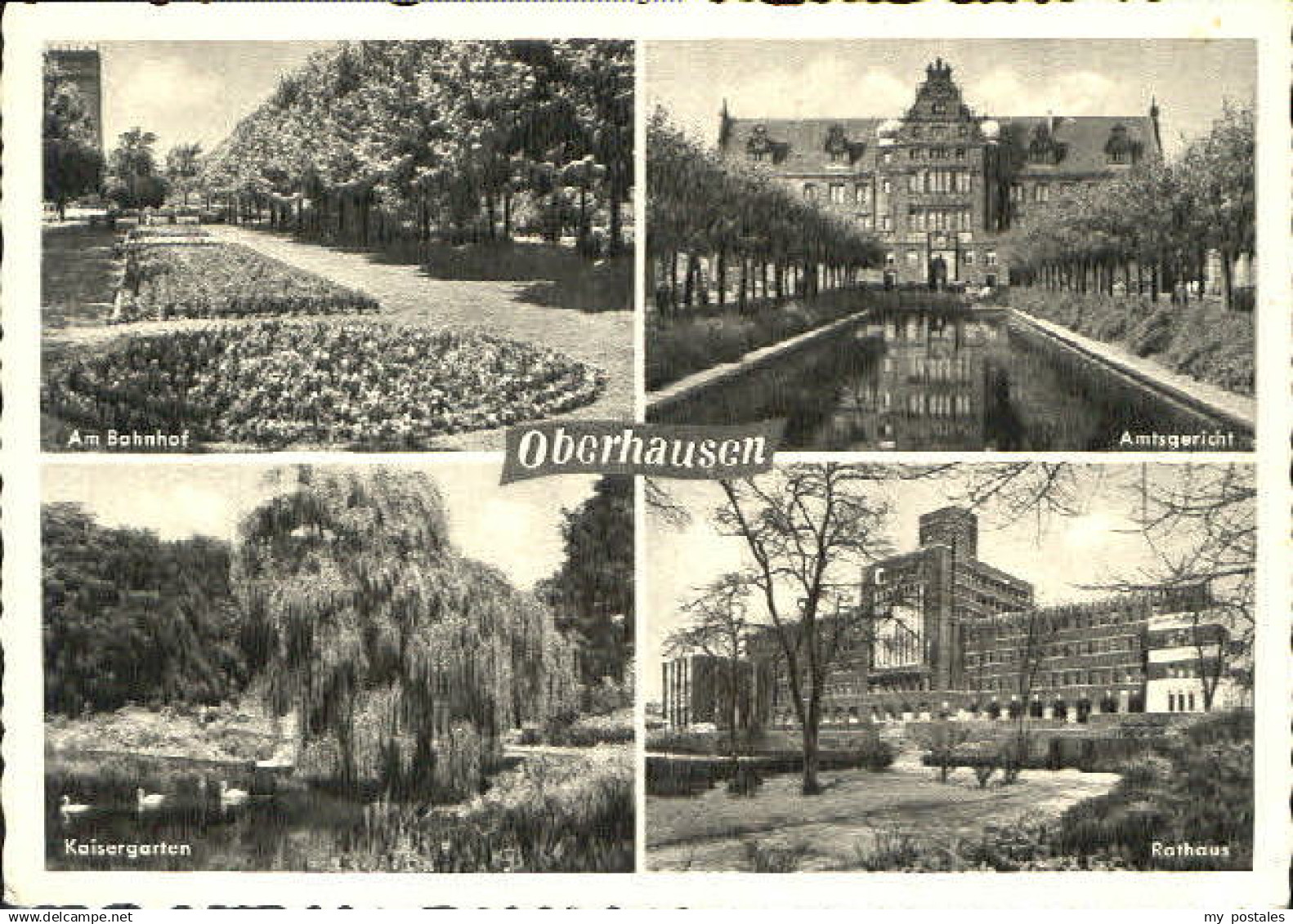 70089445 Oberhausen Oberhausen Garten Bahnhof Gericht Rathaus ungelaufen ca. 193