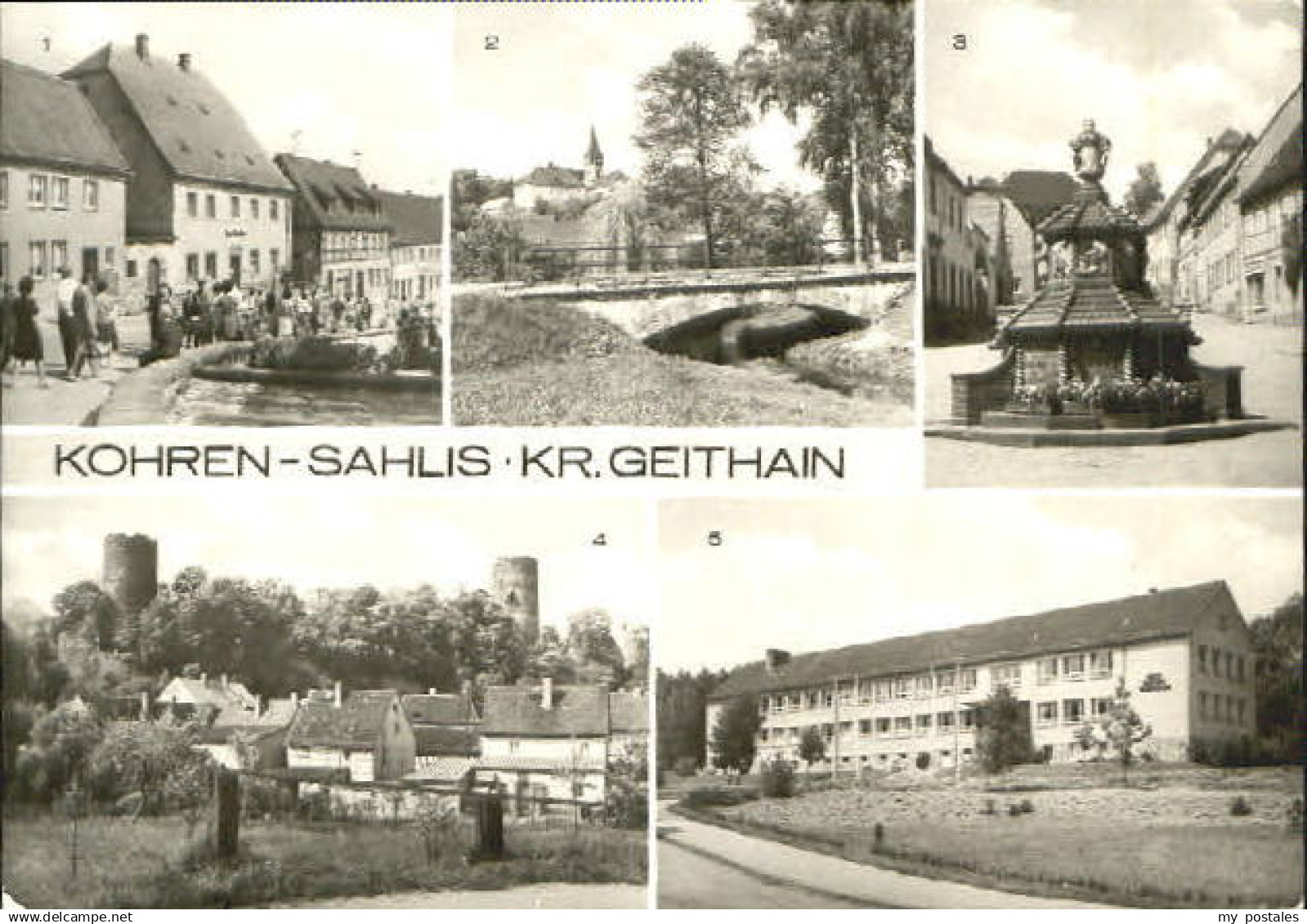 70089459 Kohren-Sahlis Kohren-Sahlis Geithain Markt Anlagen Ruine Schule o