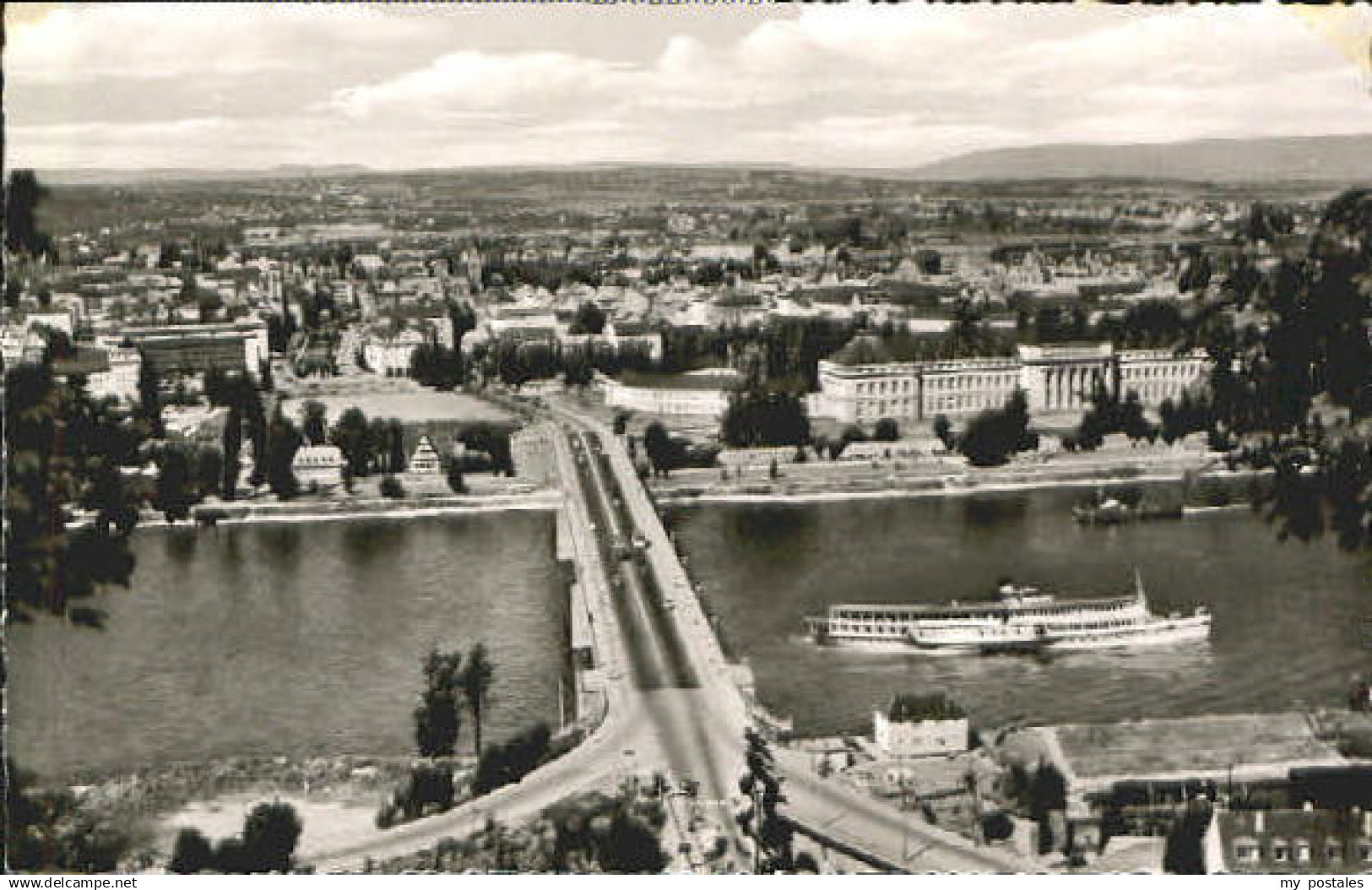 70090715 Koblenz Rhein Koblenz Schloss Bruecke