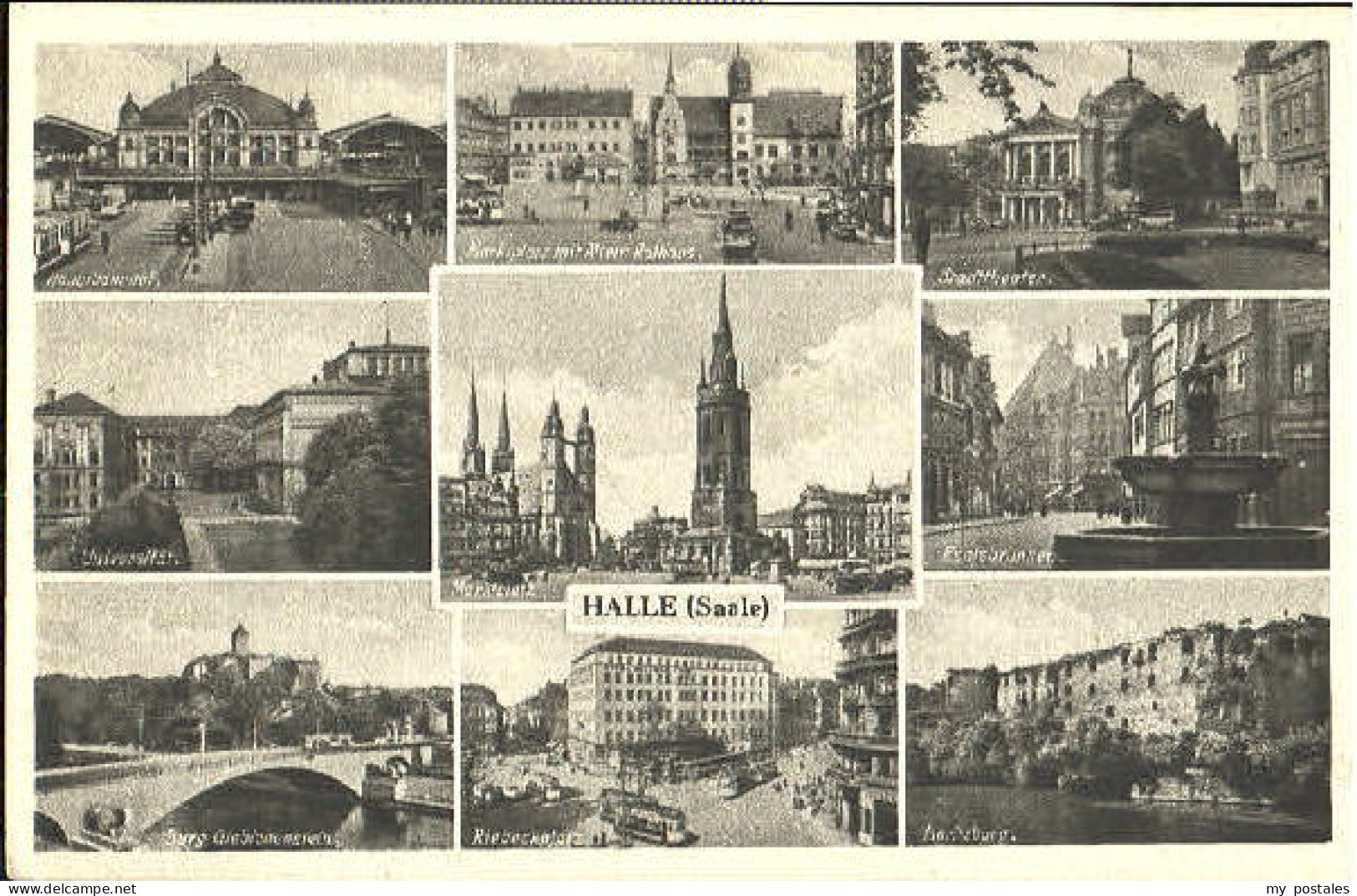 70095340 Halle Saale Halle Saale  ungelaufen ca. 1920 Halle