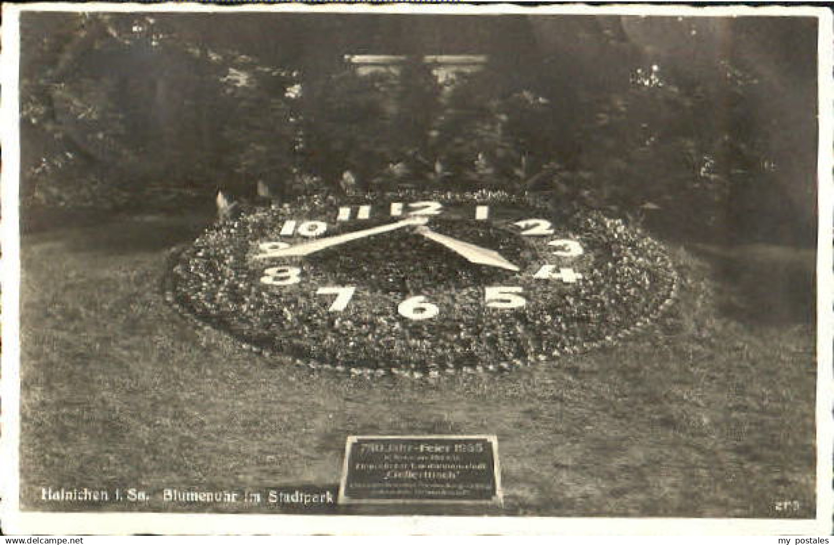 70096601 Hainichen Hainichen Blumenuhr Stadtpark x 1937