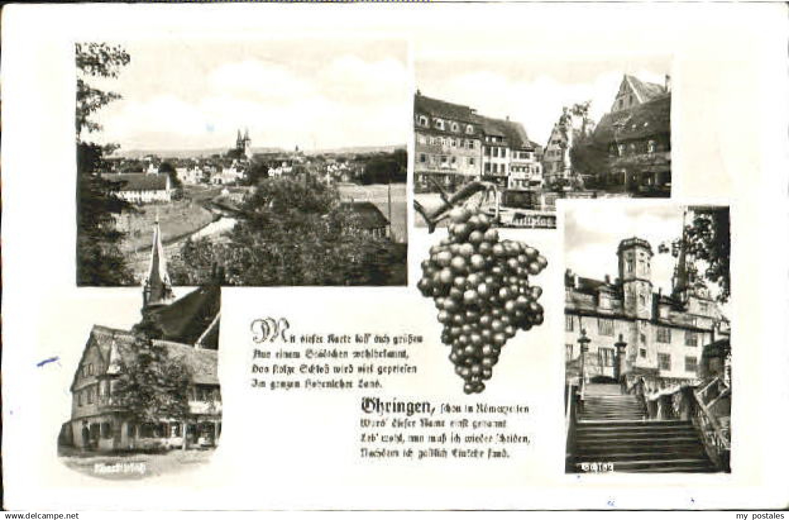 70100031 oehringen Hohenlohe oehringen Schloss Platz x 1958