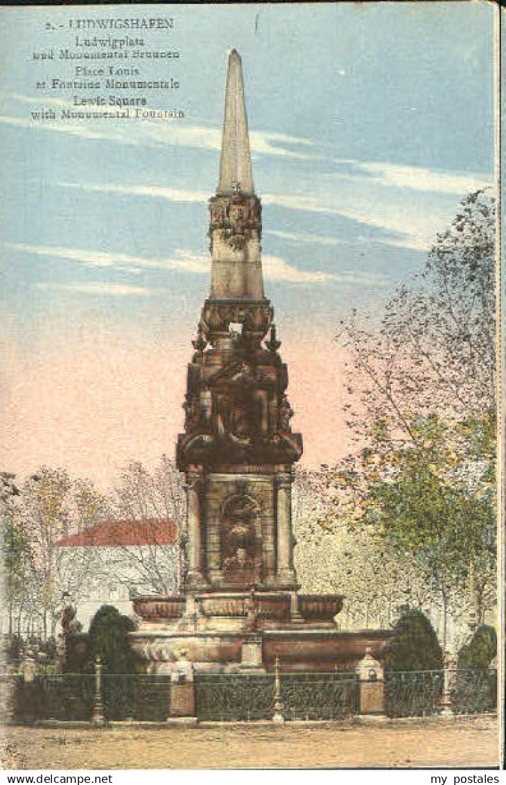 70102112 Ludwigshafen Rhein Ludwigshafen Ludwigsplatz Monument ungelaufen ca. 19