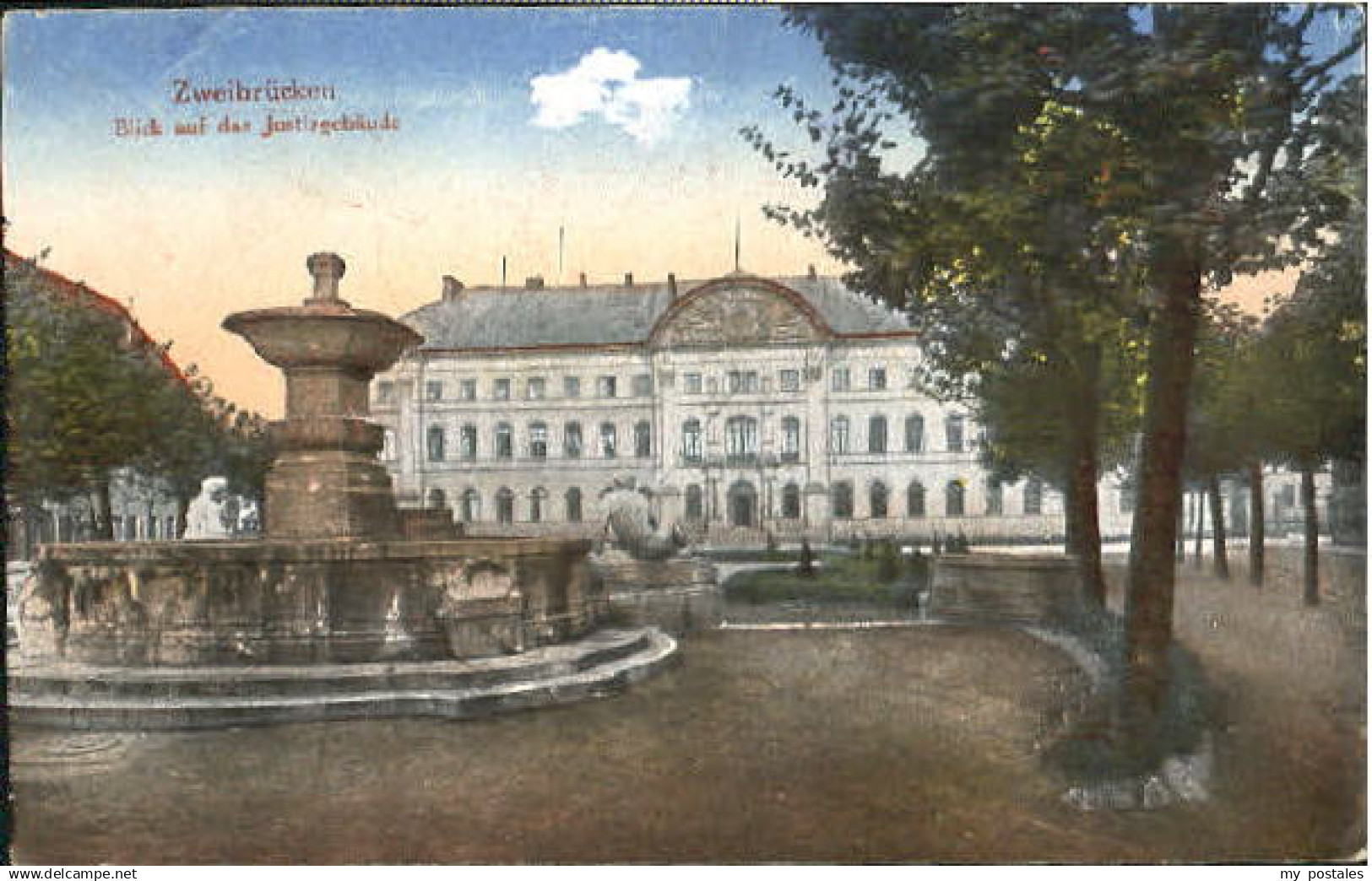 70102140 Zweibruecken Zweibruecken Justizgebaeude ungelaufen ca. 1910