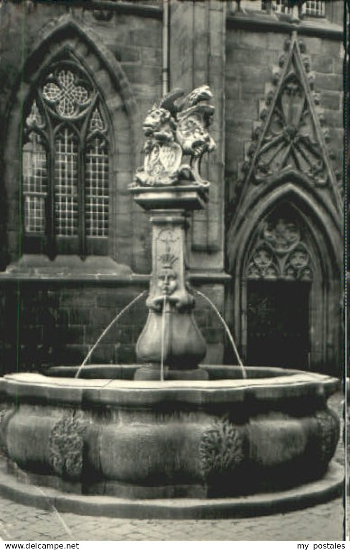 70103285 Kaiserslautern Kaiserslautern Brunnen Kirche x 1957