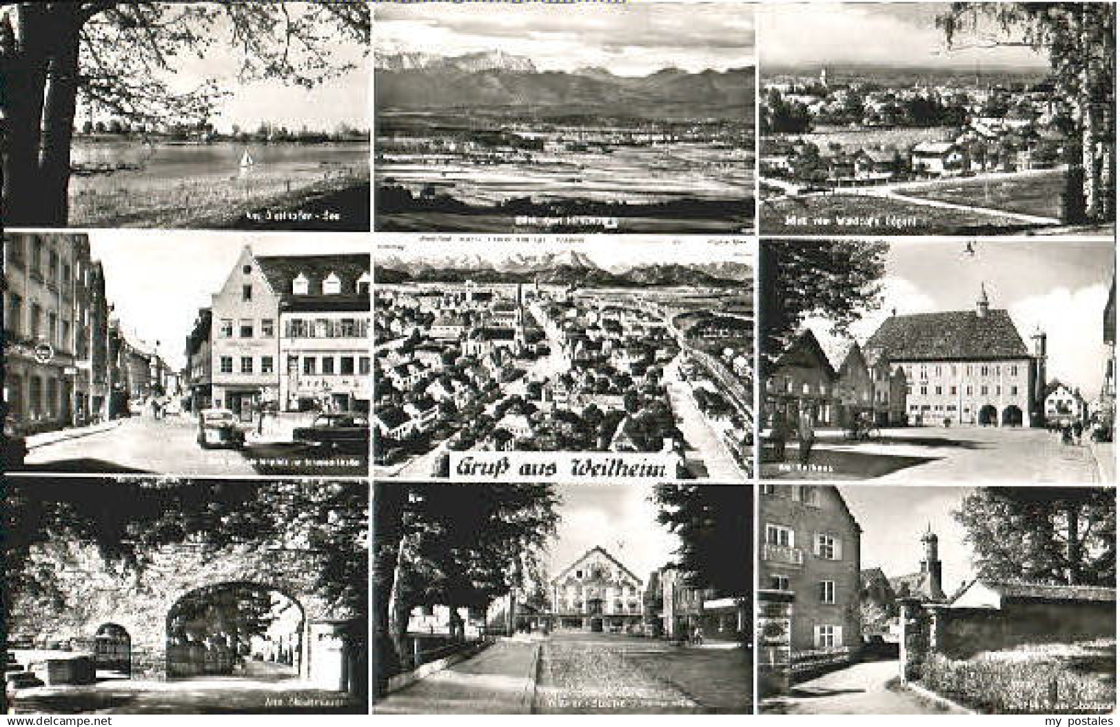 70104956 Weilheim Weilheim See Platz Rathaus  x 1958