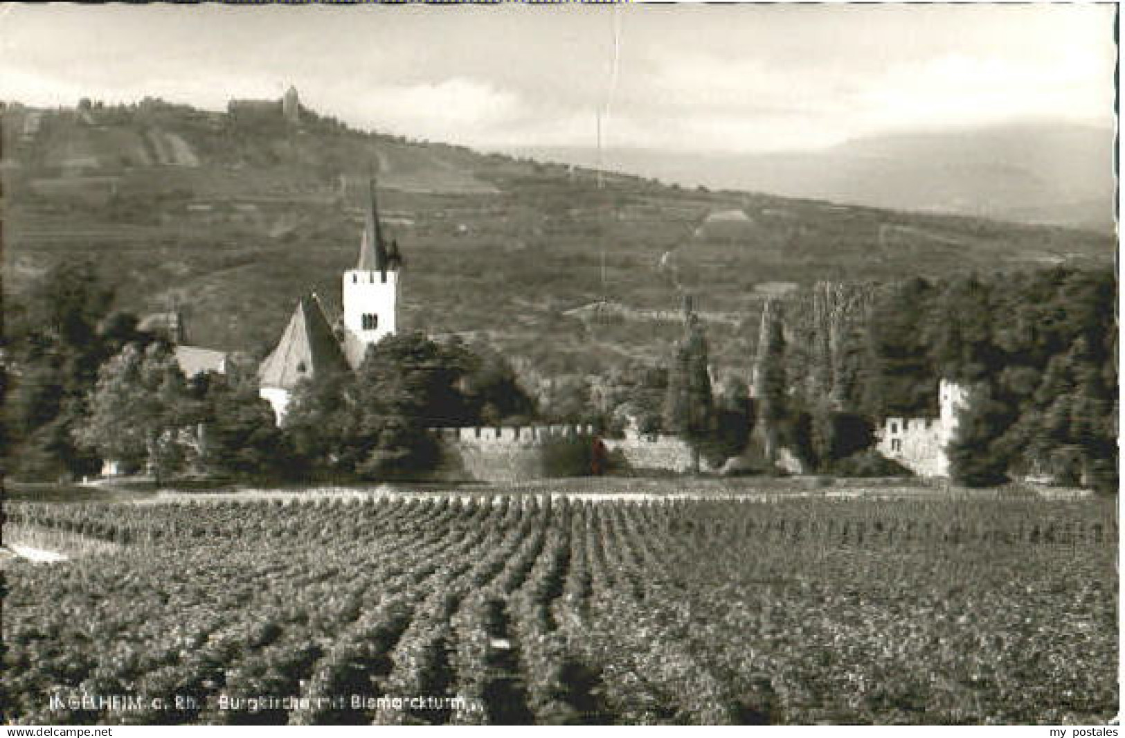 70104975 Ingelheim Rhein Ingelheim Rhein Kirche Turm x 1963