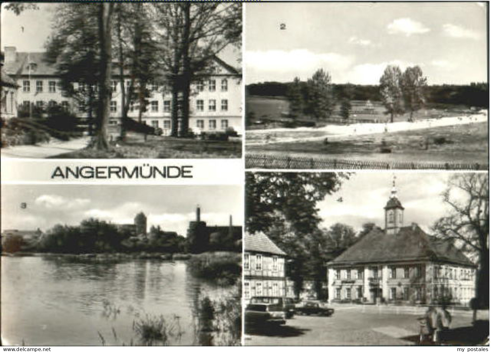 70106401 Angermuende Angermuende Klinik See Marktplatz x 1976 Angermuende