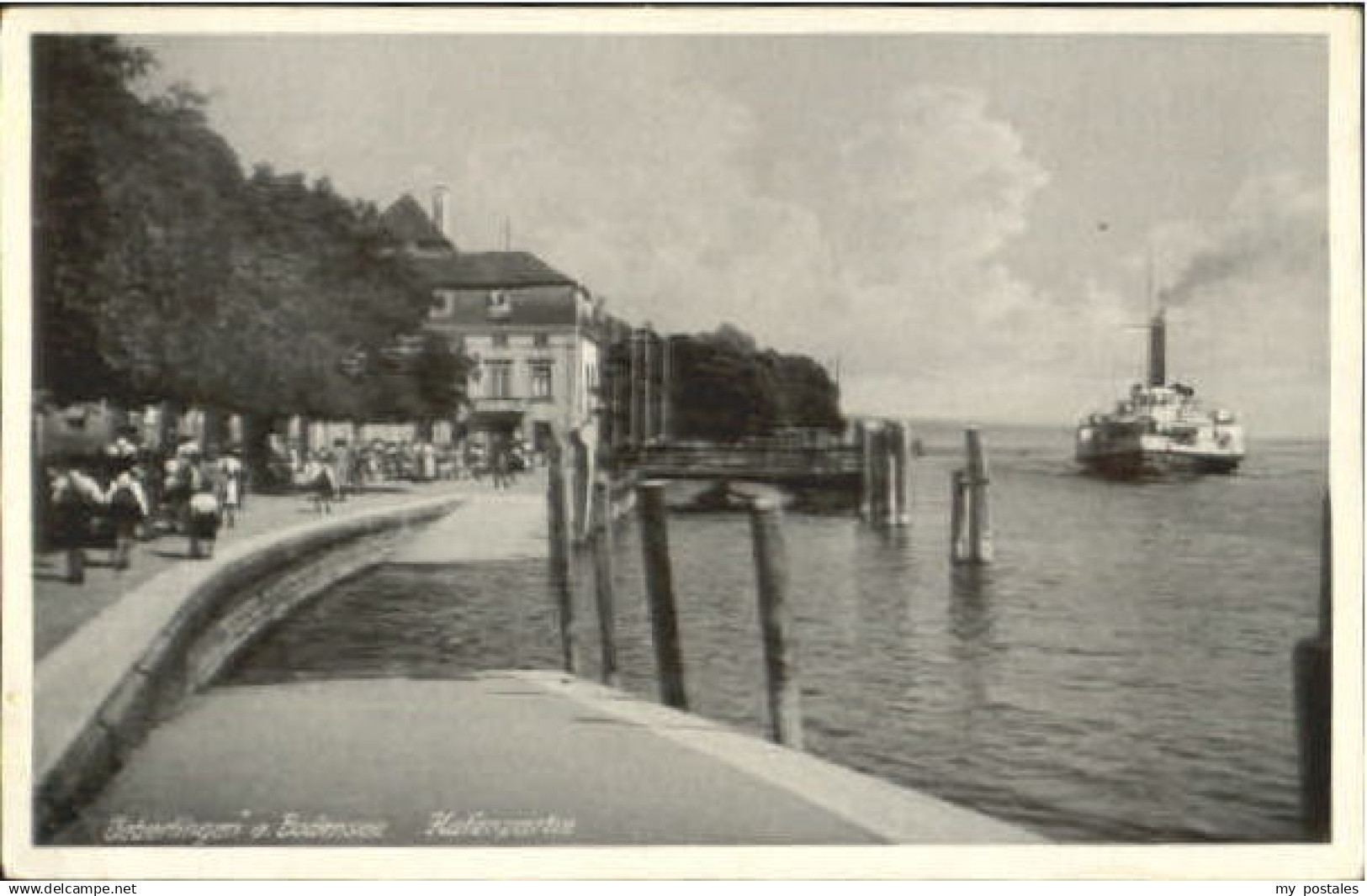 70110918 ueberlingen Bodensee ueberlingen Hafen Dampfer o 1942