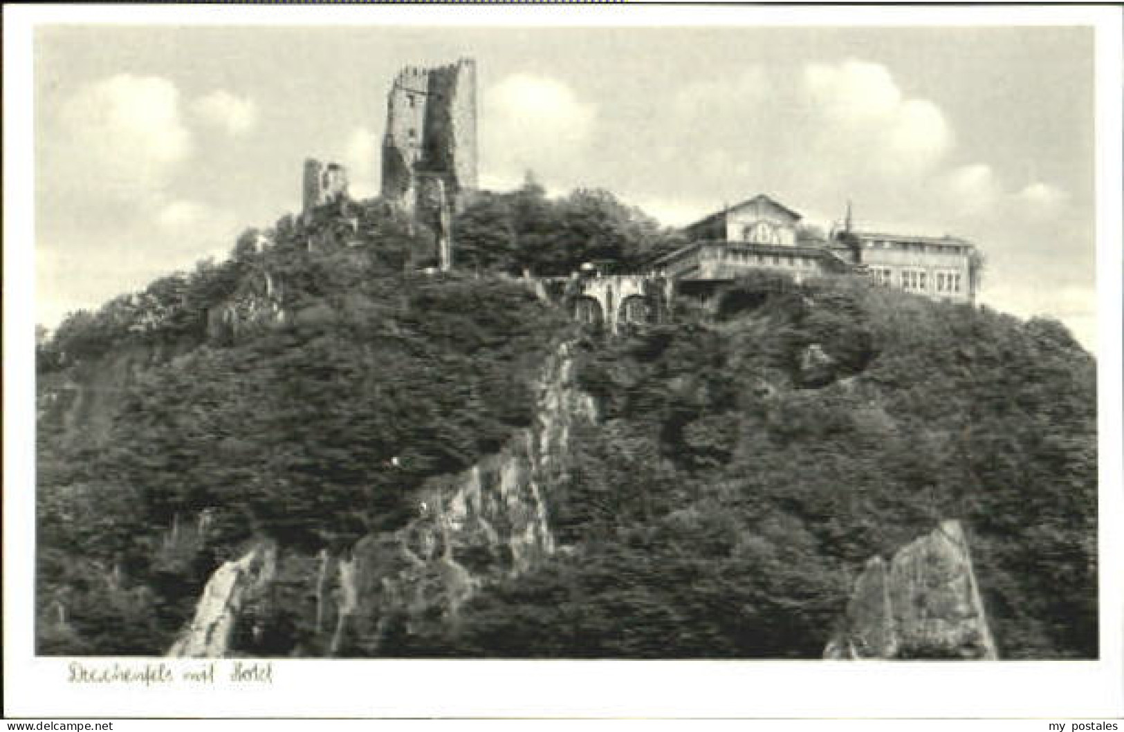 70111315 Drachenfels Drachenfels Hotel ungelaufen ca. 1955 Drachenfels