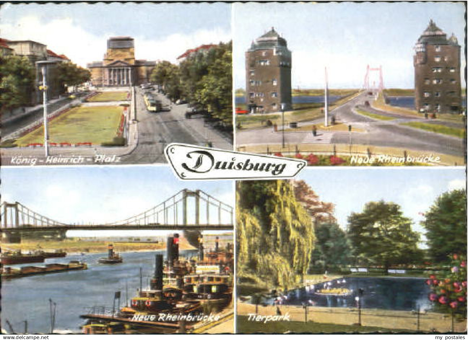 70112940 Duisburg Ruhr Duisburg Platz Bruecke Park x 1959