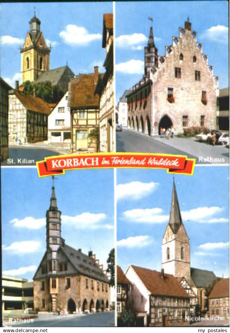 70113722 Korbach Korbach Rathaus Kirche x 1987