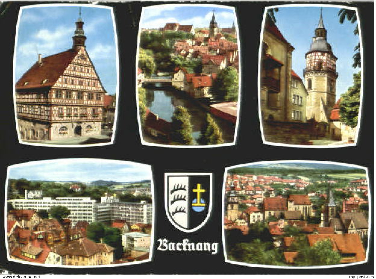 70115129 Backnang Backnang Rathaus Stadtturm Stadtmitte  x 1974 Backnang