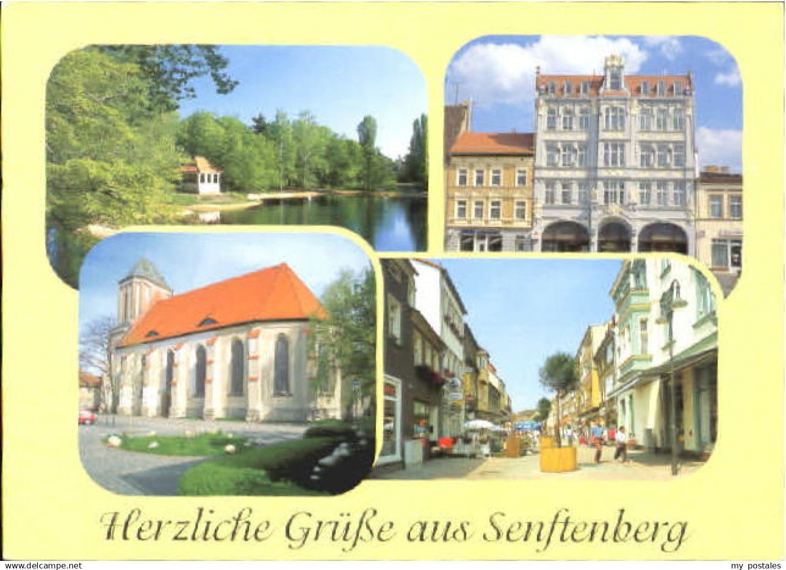 70115506 Senftenberg Niederlausitz Senftenberg Schlosspark Markt Kirche Kreuzsst