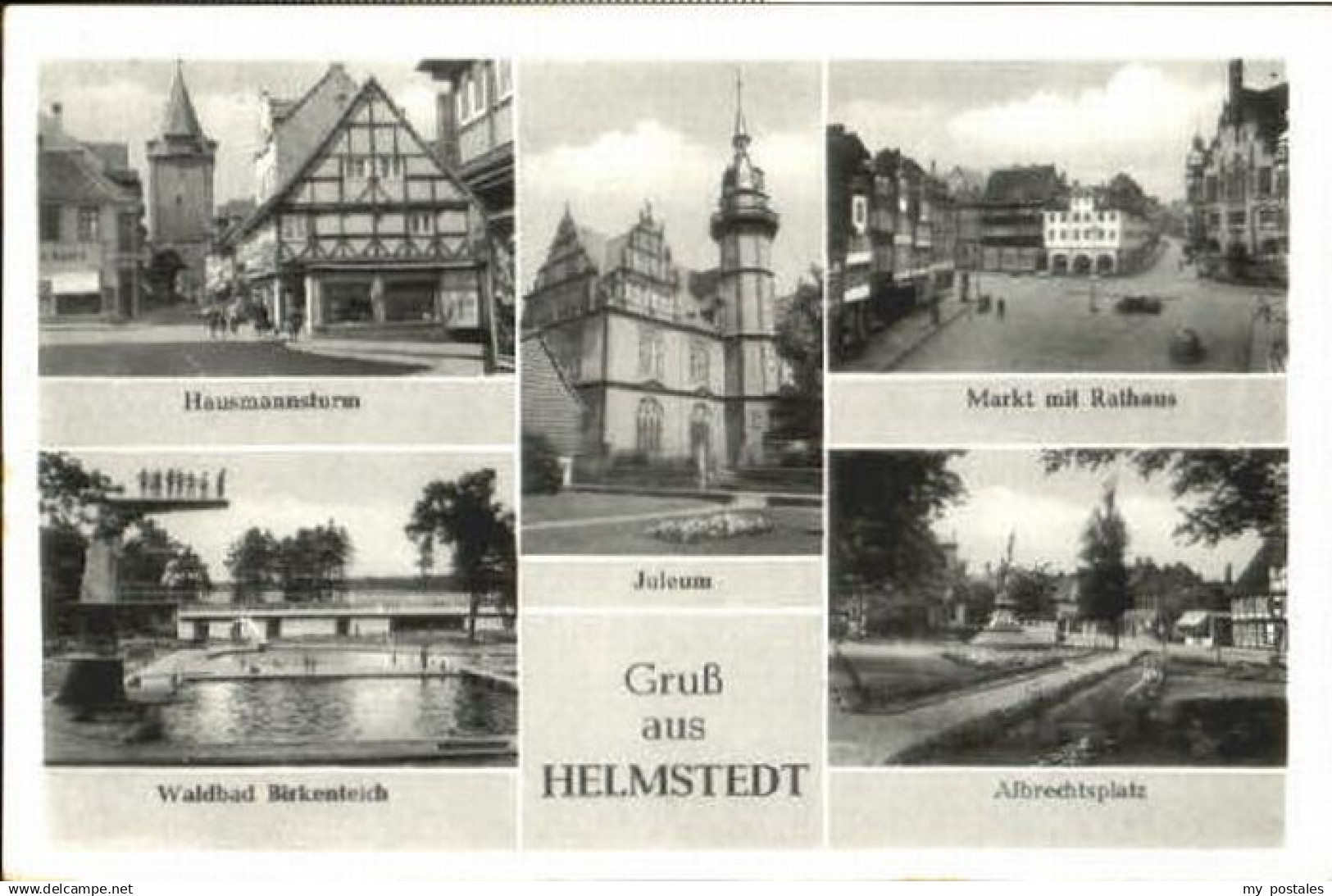 70121264 Helmstedt Helmstedt Rathaus Hausmannsturm Albrechtsplatz x 1958