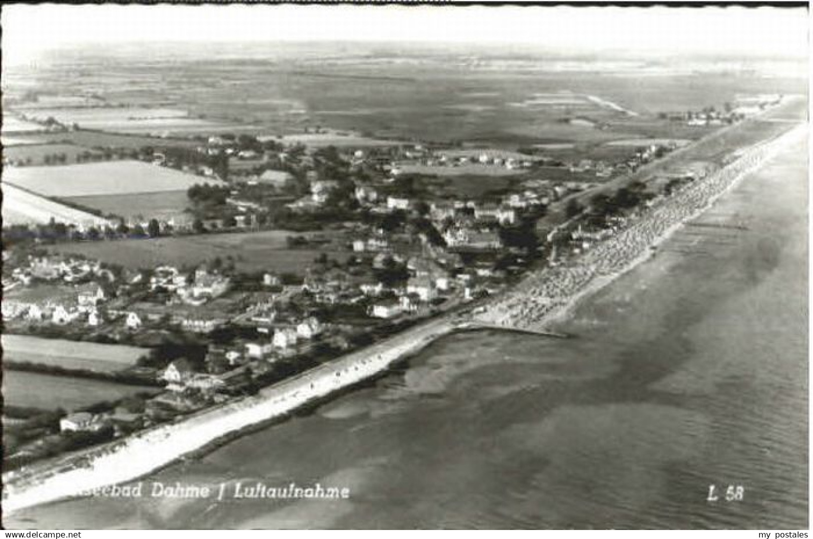 70121387 Dahme Ostseebad Dahme Fliegeraufnahme ungelaufen ca. 1955