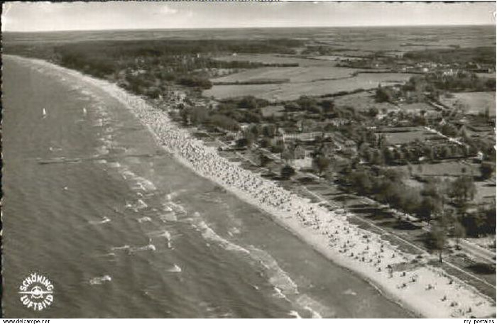 70121421 Scharbeutz Ostseebad Scharbeutz Fliegeraufnahme  x 1957