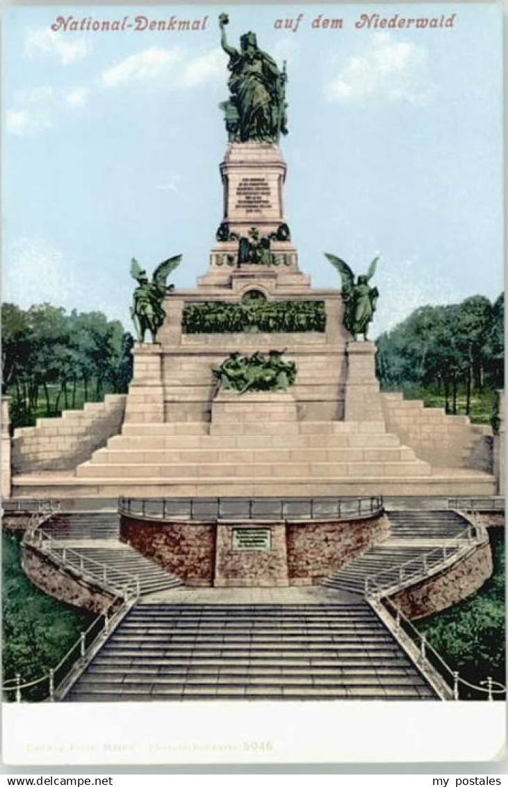 70123119 Niederwald Niederwald Natiolal Denkmal  ungelaufen ca. 1900