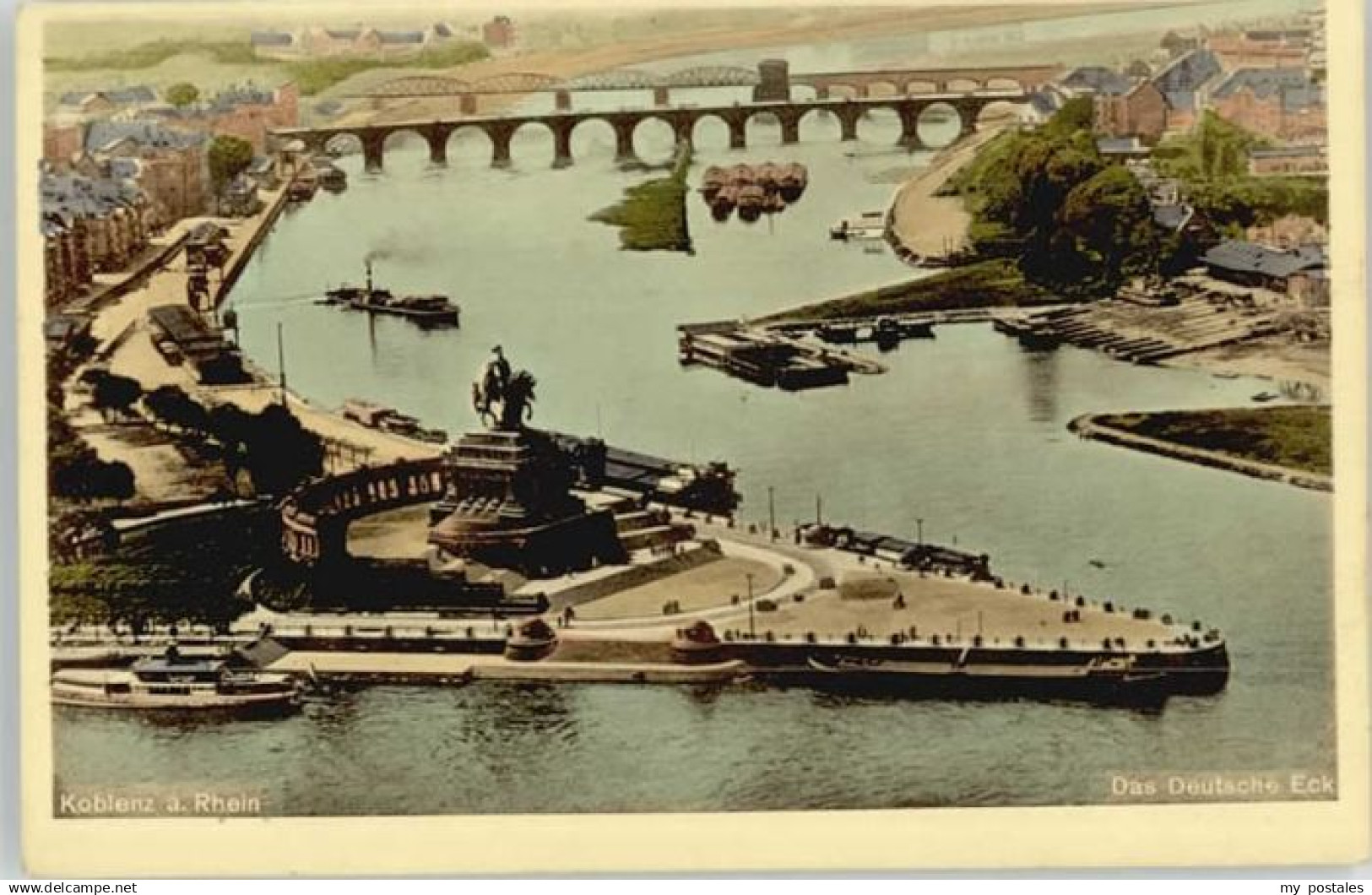 70128885 Koblenz Rhein Koblenz Kaiser Wilhelm Denkmal  *