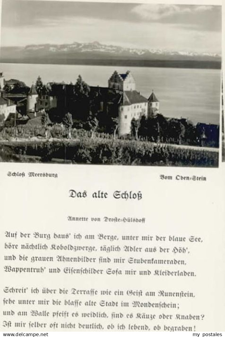 70136365 Meersburg Bodensee Meersburg Schloss Gedicht *