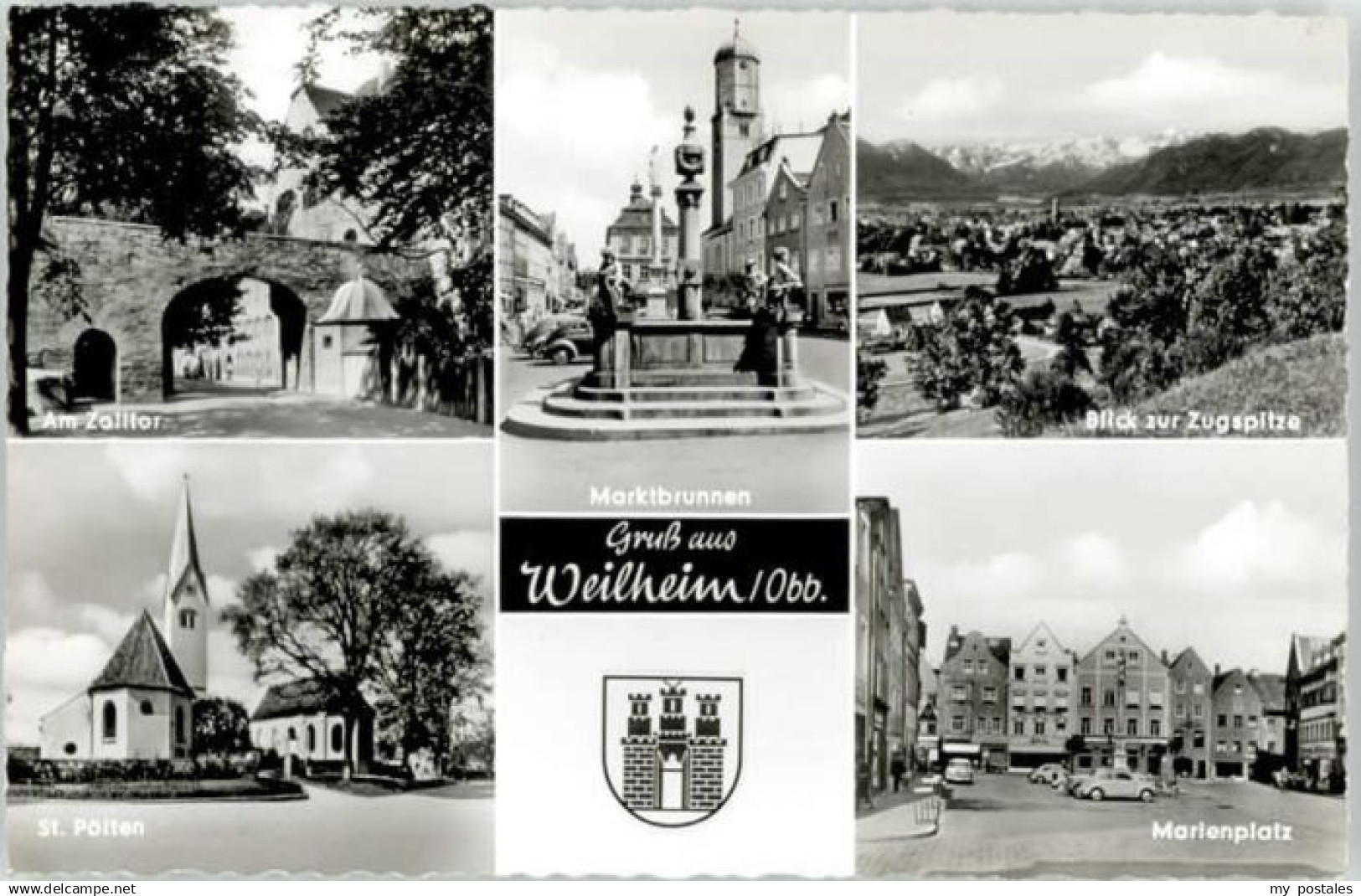 70632869 Weilheim Oberbayern Weilheim Oberbayern Marienplatz Marktbrunnen Zollto