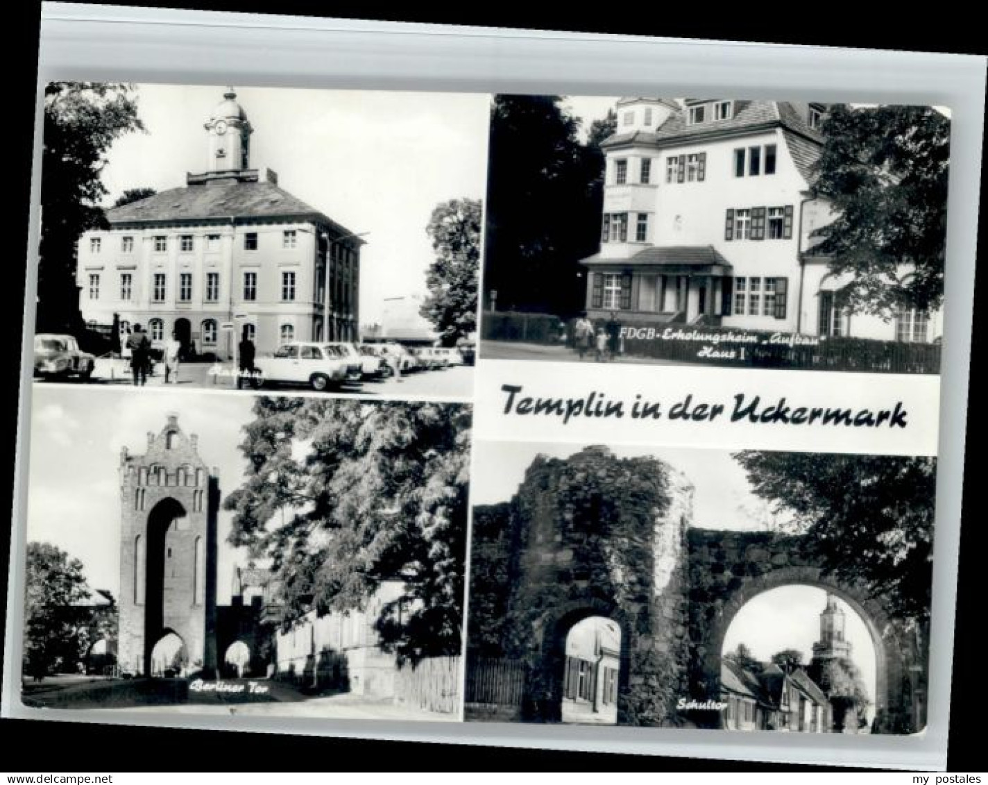 70698830 Templin Templin Erholungsheim Aufbau Berliner Tor Schultor x